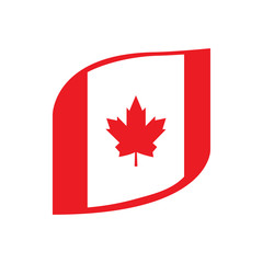 Isolated flag of Canada. Vector illustration design
