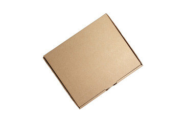 Cardboard box isolated on a white background. Delivery, moving, package and gift concept