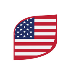 Isolated flag of United States. Vector illustration design