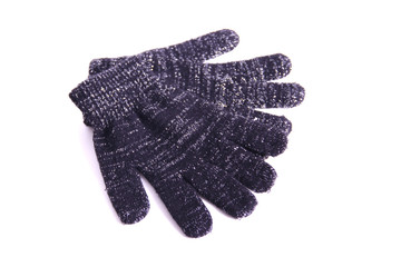 Knitted woolen gloves