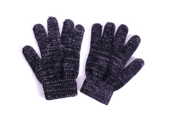 Knitted woolen gloves