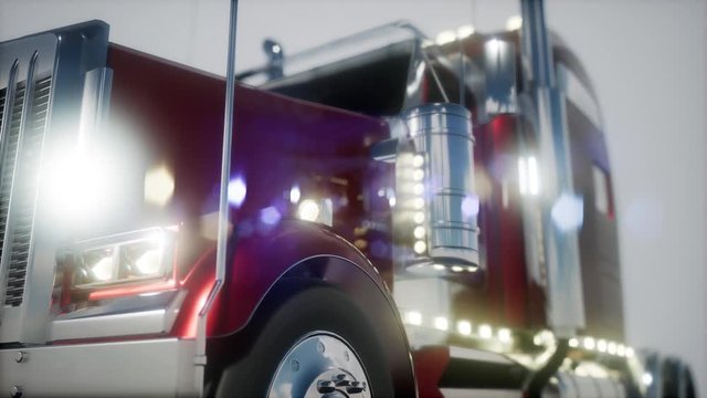 bright american lorry track in studio