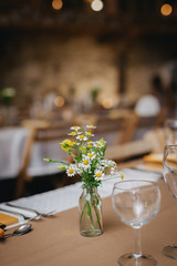 tabel decoration at a wedding
