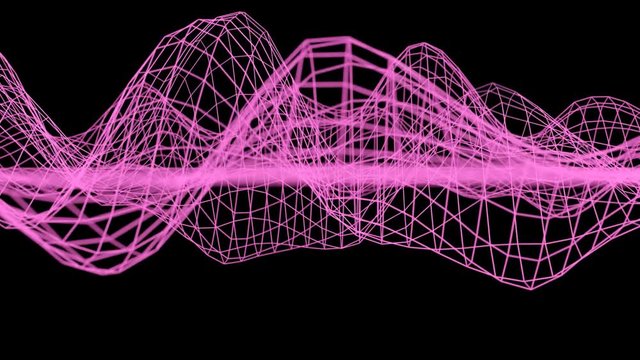 4K Abstract Data Network. Seamless loop