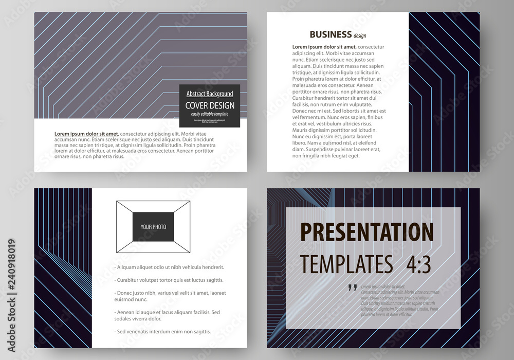 Poster business templates for presentation slides. vector layouts in flat style. abstract polygonal backgro