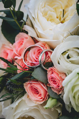 wedding rings close up