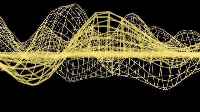4K Abstract Data Network. Seamless loop