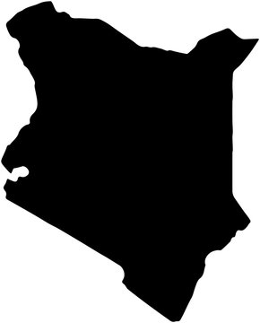 kenia Country Map illustration black