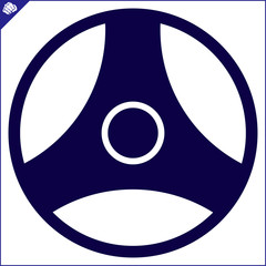 Martial art colored simbol design. Karate emblem.