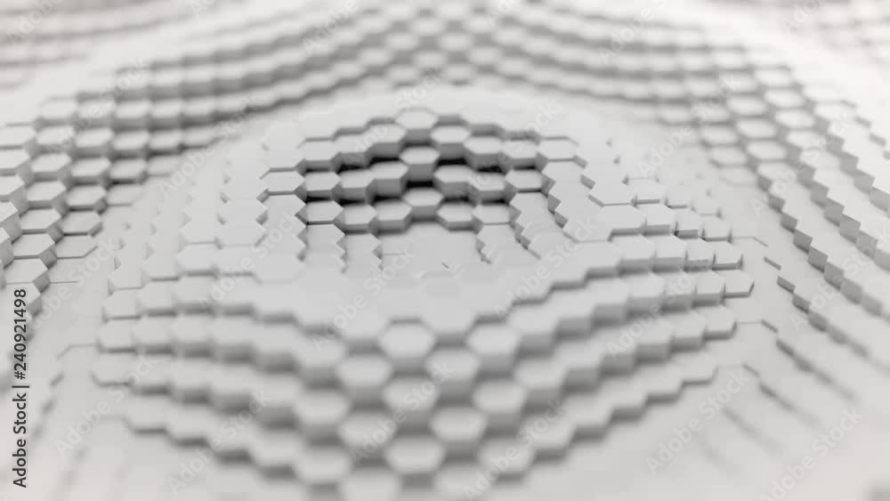 Aufkleber white hexagonal grid animation loop