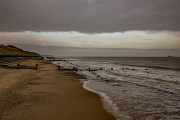 A walk along the beach on a dull winters' day