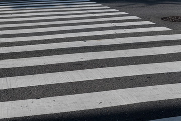 Pedestrian crossing without pedestrians.