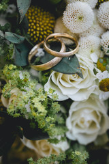 wedding rings close up