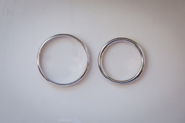 wedding rings close up