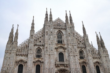 Fototapeta premium The building of the Duomo of Milan