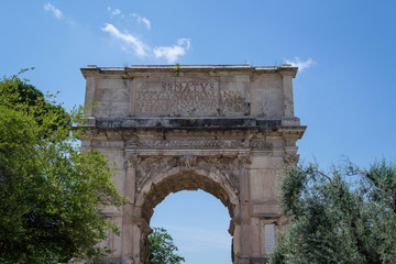 Fototapeta na wymiar Top view of the Arch of Titus