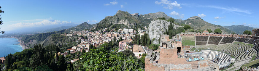 Fototapeta premium Panorama: Taormina