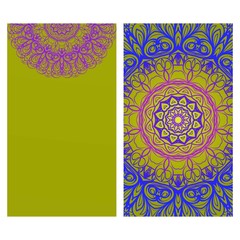 Vintage Cards With Floral Mandala Pattern. Vector Template. Gradient color