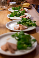 Foie Gras mit Feldsalat 