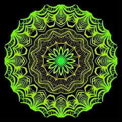 Modern Decorative floral color mandala. round Shapes. illustration.