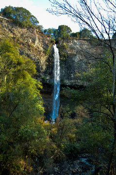 Cascada de Prismas Basalticos en Huasca de ocampo, Hidalgo, Mexico.