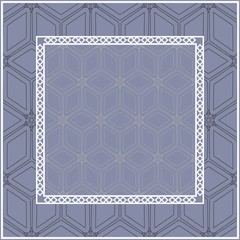 Obraz premium Design of a Scarf with a Geometric Pattern . for Scarf Print, Fabric, Covers, Scrapbooking, Bandana, Pareo, Shawl. Vector illustration.