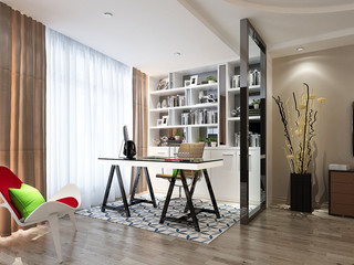3d render of modern working office