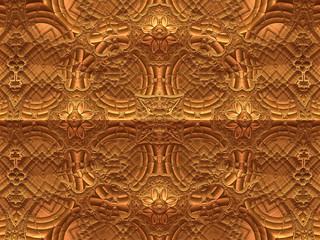 Abstract fractal pattern with embossed elements
