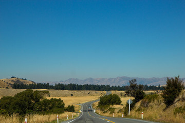 road through Canterbury, New Zealand