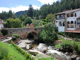 The Royal Bridge of Calicanto (Puente Real) in Mongui, Colombia