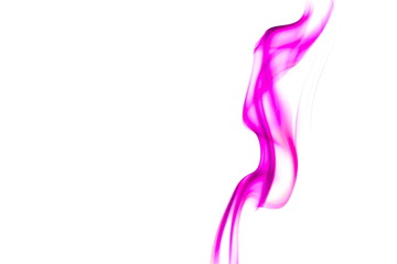 Purple smoke on white background