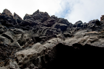 Vulkangestein im südlichen Teil Islands