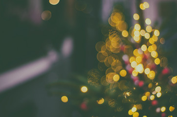 Abstract bokeh blurred color light background. Blur lights for Christmas, party, holiday wallpaper.