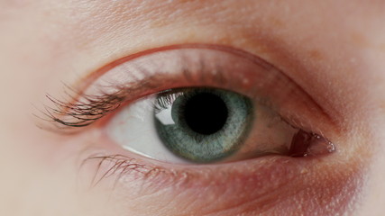 Fototapeta premium close-up macro eye opening human iris natural beauty