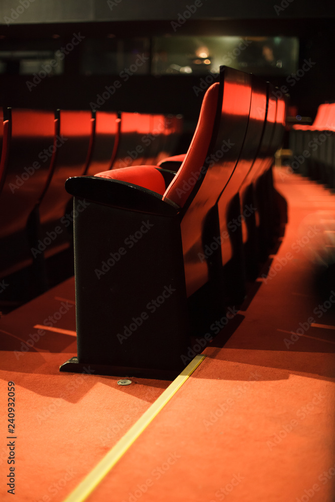 Wall mural red seats at the theater