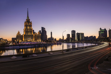 Fototapeta na wymiar evening Moscow
