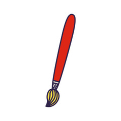 paintbrush supply on white background