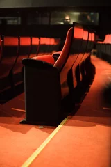 No drill roller blinds Theater red seats at the theater