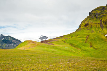 Wandern im Nationalpark, Skaftafell auf Island