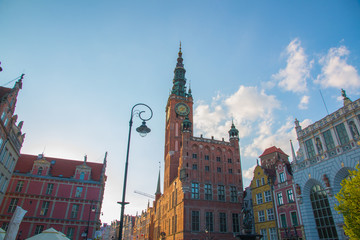 Scenic view of the Old Town of Gdansk in Poland