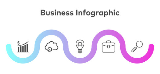 Business data visualization. Process chart. Abstract elements of graph, diagram with steps, options, parts or processes. Vector business template for presentation. Creative concept for infographic
