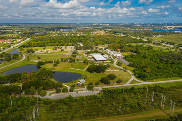 Fototapeta na wymiar Tradewinds Park Florida aerial photo