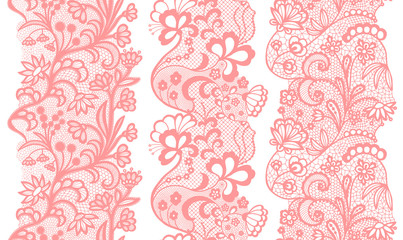 Set of lacy vintage elegant trims.