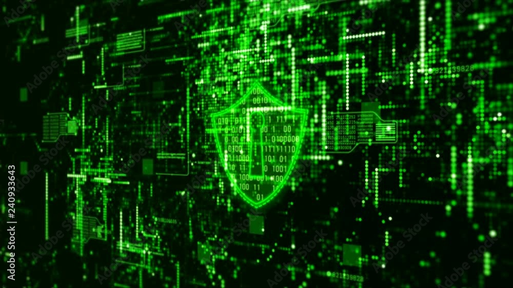 Aufkleber hi-tech digital cyber security display holographic information abstract background