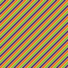 Halloween Stripes Seamless Pattern - Orange, green, purple, and white diagonal stripes design
