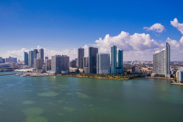 Obraz premium Aerial Edgewater Miami Florida USA
