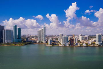 Aerial Edgewater Miami Florida USA