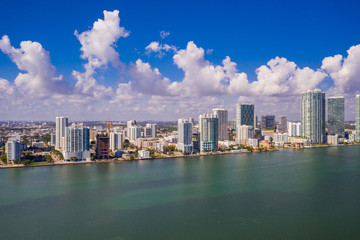 Aerial Edgewater Miami Florida USA