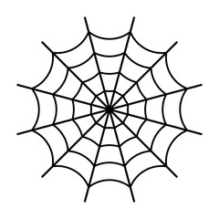 Obraz premium Black Spider Web - Black spider web design isolated on white background