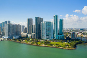 Aerial image Margaret Pace Park Edgewater Miami